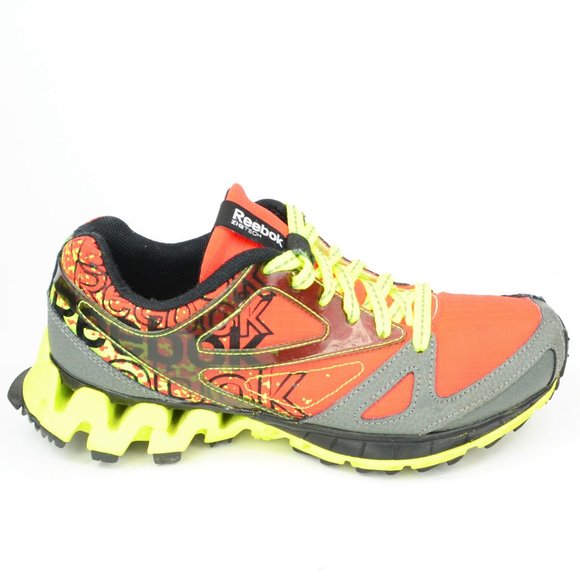 Reebok Zigtech Men's Size 5 Orange Gray & Black Training Running Shoes - Picture 1 of 10